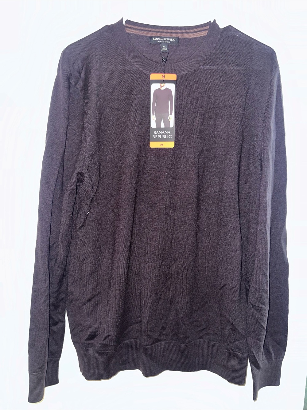 Banana Republic Men's Dark Charcoal Crewneck long sleeve